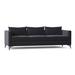 Orren Ellis Vess 87" Square Arm Sofa w/ Reversible Cushions, Metal in Black | 29.5 H x 87 W x 34.5 D in | Wayfair 19BE8BA25415415D8E4EB6792A50BD84