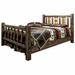 Loon Peak® Homestead Collection Pine Bed Wood in Brown/Green | 47 H x 76 W x 98 D in | Wayfair 8F87A42C4C6D4C09897D7119E50C3D1B