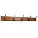 Charlton Home® Kyzer Wall Mounted Coat Rack Wood/Metal in Brown | 3.5 H x 36 W x 4.5 D in | Wayfair B0F382D115714A6189C128DACEE932CB