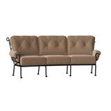 Woodard Terrace 114" Wide Patio Sofa w/ Cushions Metal in Blue/Black/Brown | 38 H x 114 W x 48 D in | Wayfair 790064-92-27Y