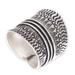 Great Waves,'Combination Finish Sterling Silver Wrap Ring from Thailand'