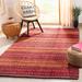 Red/Yellow 72 x 0.25 in Indoor Area Rug - Millwood Pines Harlan Striped Handwoven Flatweave Area Rug Jute & Sisal | 72 W x 0.25 D in | Wayfair