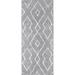 Gray 30 x 0.91 in Area Rug - Union Rustic Harshad Geometric Handmade Tufted Area Rug Polyester | 30 W x 0.91 D in | Wayfair