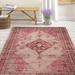 Gray/Red 60 x 0.5 in Indoor Area Rug - Gracie Oaks Gosport Oriental Red/Gray Area Rug Polyester | 60 W x 0.5 D in | Wayfair