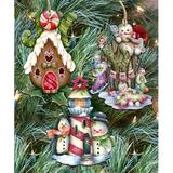The Holiday Aisle® 3 Piece Holiday Shaped Ornament Set Wood in Blue/Brown/Green | 5 H x 5 W x 1 D in | Wayfair 32ADB5785B344E7EA523039C0F9310C8