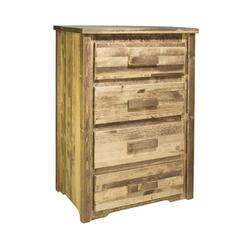 Loon Peak® Homestead Collection 4-Drawer Pine Chest Wood in Brown/Green | 42 H x 32 W x 21 D in | Wayfair D5D2EDA7544943B29F2059BE7CE18B89