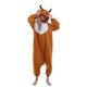 NEWCOSPLAY Unisex Adult One-Piece Plush Cosplay Animal Pajamas Christmas Onesies Costume, Brown, Large