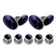 Sterling silver lapis double-sided cufflinks Shirt Dress Studs Gift Set