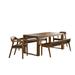 Wade Logan® Aybri 5 Piece Drop Leaf Solid Wood Dining Set Wood/Upholstered in Brown | Wayfair 8AF7F01FEE8B43268CE3F0BAD1D638D3