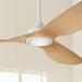 65" Kichler Imari Oak Matte White LED Ceiling Fan with Wall Control