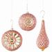 Rosdorf Park Glass Tufted Ornaments Glass in Pink/Yellow | 5.5 H x 1 D in | Wayfair ROSP4840 42004420