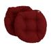 Winston Porter Indoor/Outdoor Dining Chair Cushion Polyester in Red/Brown | 3.5 H x 16 W in | Wayfair E0AC20621A98474EBA26F3D7A6808A9E