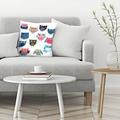 East Urban Home Liz & Kate Pope Lots of Owls Throw Pillow Polyester/Polyfill blend | 16 H x 16 W x 1.5 D in | Wayfair