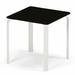 Telescope Casual Robinett Plastic/Resin Outdoor Side Table Plastic/Metal in White/Black | 19.5 H x 18 W x 18 D in | Wayfair 5106P7002