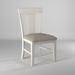 Gracie Oaks Yvonne Dining Chair Wood/Upholstered/Fabric in White | 37 H x 20 W x 22 D in | Wayfair BEC219B4F17A4427BD06E51EF91CFA19
