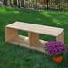 Wood Designs Outdoor Spaces Wooden Storage Bench Wood/Natural Hardwoods in Brown/White | 18 H x 48 W x 17 D in | Wayfair 991291