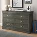 Grovelane Sophia 6 Drawer Double Dresser Wood in Brown/Gray/Green, Size 33.0 H x 57.0 W x 15.0 D in | Wayfair BA3BB77443A844DD861D5687C147A1CE