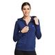 Solbari UPF 50+ Women's Sun Protection Luxe Hooded Top Full Zip - Medium - Navy - UV Protection, Sun Protective