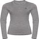 ODLO Women's Bl Top Crew Neck L/S Natural 100% Merino Warm Vest, Womens, Undershirt, 110811, Grey Melange - Grey Melange, XL