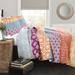 Bohemian Stripe Quilt Fuchsia/Orange 3Pc Set King - Lush Decor 16T003513