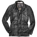 Black-Cafe London Classic Giacca di pelle da moto, nero, dimensione 48