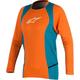 Alpinestars Stella Drop 2 LS Ladies Bicycle Shirt, blue-orange, Size XL for Women