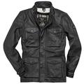 Black-Cafe London Manhattan Veste en cuir, noir, taille 50