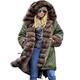 Aox Women Winter Faux Fur Warm Thicken Coat Lady Casual Parka Long Jacket Outdoor Overcoat Plus Size 8-20 (20, Green 7998)