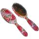 Rock & Ruddle Natural Mixed Boar Bristle Hair Brush for Women and Kids (Large, 21cm) - Perfect for Wet or Dry Hair, Detangling Smoothing Blowdrying - Designed & Made in UK - Flamingos Design