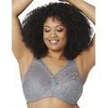 Glamorise Women's Full Figure MagicLift Comfort Bra with Posture Back #1064 Full Cup Full Coverage Bra, Grey (Gray Heather 021), 40DD (Manufacturer Size:40DD)