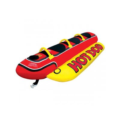 Airhead Hot Dog 3 Person Inflatable Towable Red/Yellow HD-3