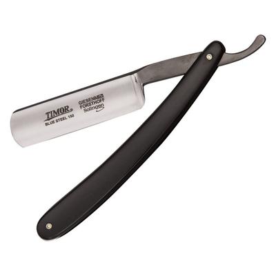 Timor Straight Razor Black Wide Fold Knife SS PE Black Handle TIM1506