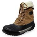 Dirt Boot Thermal Lined Winter Waterproof Leather Snow Boots (UK10 EU44 Mens, Tan)