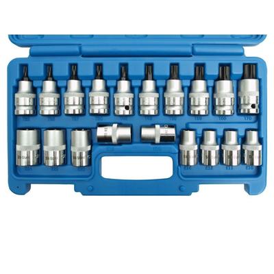 SWSTAHL Torx Steckschlüsseleinsätze 1/2 Zoll, 19-tlg. Steckschlüsselsatz 04180L Image