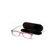 ThinOptics Brooklyn Reading Glasses 2.50 Rectangular Red Frames With Milano Magnetic Case - Thin Lightweight Compact Readers 2.50 Strength