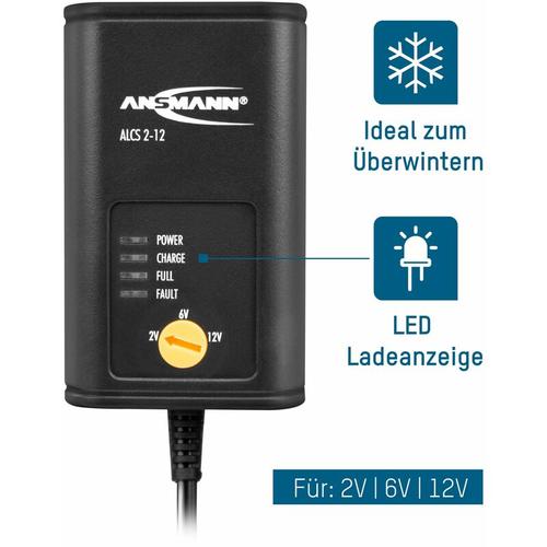 ANSMANN KFZ-Ladegerät für 2v/6V/12V Autobatterie – Erhaltungsladung