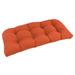 Charlton Home® Indoor Bench Cushion Polyester/Cotton Blend in Orange/Red | 5 H x 42 W in | Outdoor Furniture | Wayfair