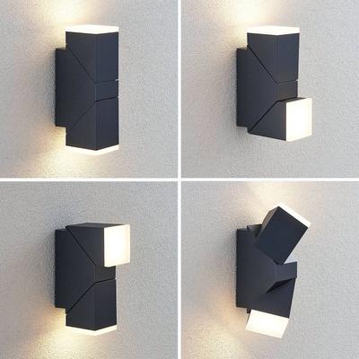 LED Aussenwandleuchte Sally Lindby, schwarz, Aluminium, Modern, LED Wandleuchte außen Image