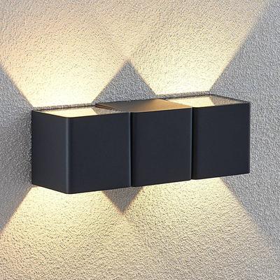 Lindby LED-Außenwandleuchte Niclas, eckig