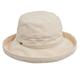 SCALA Women's Medium Brim Cotton Hat, Linen, One Size