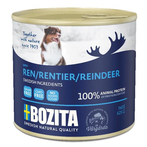 6 x 625g Paté mit Rentier Bozita Hundefutter nass