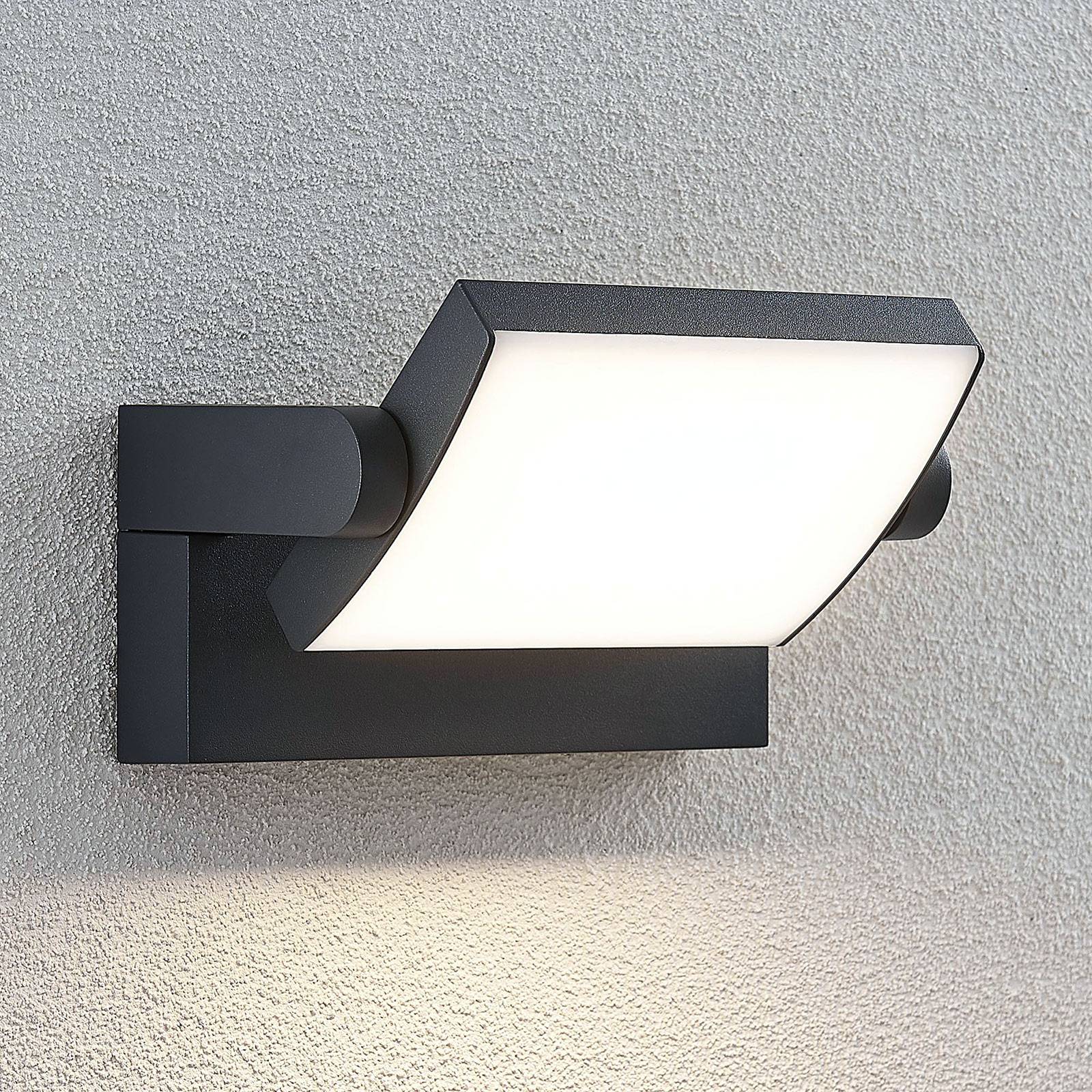 LED Aussenwandleuchte Sherin Lindby, schwarz, Aluminium, Modern, LED Wandleuchte außen