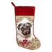 The Holiday Aisle® Dog Needlepoint Stocking Wool/Felt in Red | 17 H x 10 W in | Wayfair 22DF4EFB3FFB46168A5D74E9031C3939