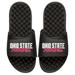 Youth ISlide Black Ohio State Buckeyes Football Stacked Slide Sandals