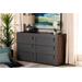 Baxton Studio Rikke Modern Two-Tone Gray & Walnut Finished Wood 6-Drawer Dresser - BR3COD3061-Columbia/Dark Grey-Dresser