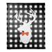 The Holiday Aisle® Oberon Halloween Deer Buffalo Check Fleece Throw Polyester in Blue/Brown/Gray | 50 W in | Wayfair