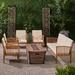 Breakwater Bay Olympia Outdoor 7 Piece Sofa Seating Group w/ Cushions Wood/Natural Hardwoods in Brown | 33.25 H x 77.75 W x 27.25 D in | Wayfair