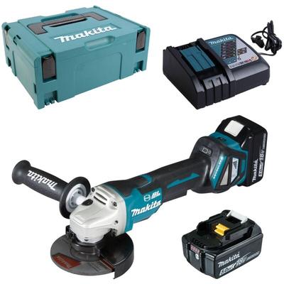 Akku-Winkelschleifer 18V DGA517RTJ mit 2x 5,0 Ah Akkus + Lader im makpac - Makita Image