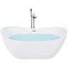 Freistehende Badewanne 170 x 77 cm Weiß Sanitäracryl Oval Modern