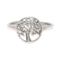 Framed Tree,'Tree-Themed Sterling Silver Band Ring from India'